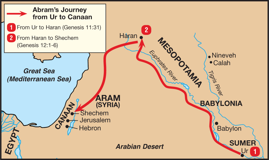 Abrahams Journey From Ur To Canaan Gen 11 