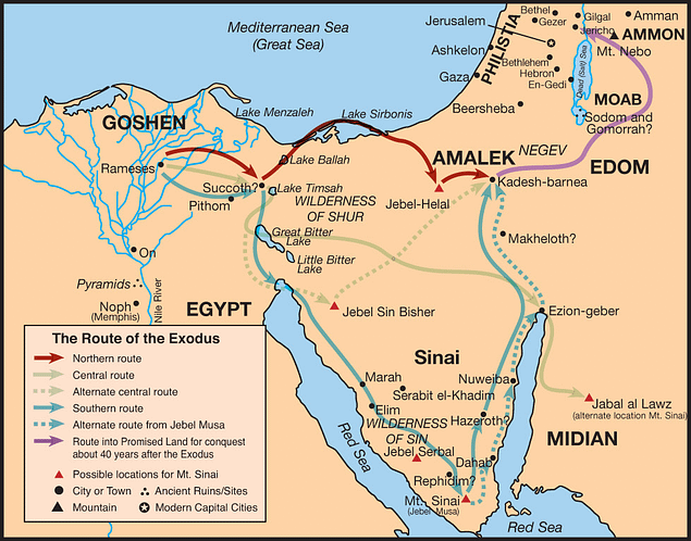 Route of the Exodus