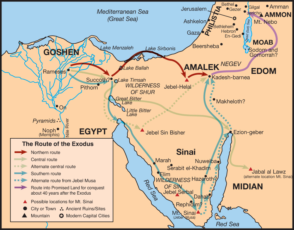 Route of the Exodus